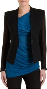 Sheer sleeve blazer by Helmut Lang at Barneys