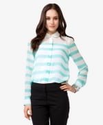 Sheer striped shirt at Forever 21 at Forever 21