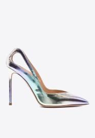 Sheeva 105 Pumps in Metallic Leather THAHAB US at Thahab