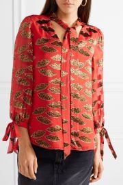 Shelia devoré-chiffon blouse at Net A Porter