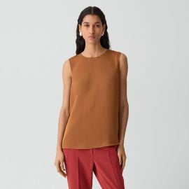 Shell Top in Silk Georgette | Women’s Sleeveless Blouse | Theory at Theory