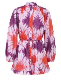 Shelly Button Playsuit Purple Tie Dye Online  Zimmermann at Zimmermannwear