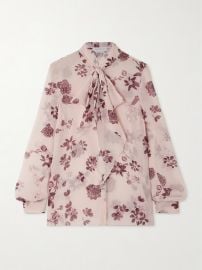 Shildon pussy-bow floral-print silk-chiffon blouse at Net a Porter