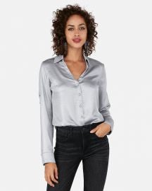 Shimmer Portofino Shirt at Express