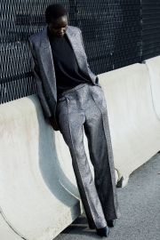 Shimmery Pants - Dark graysilver-colored - Ladies HampM US at H&M