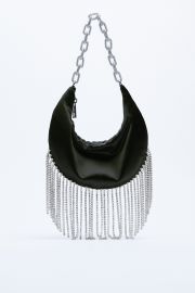 Shiny Satin Shoulder Bag at Zara