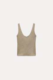 Shiny Strap Tank Top at Zara