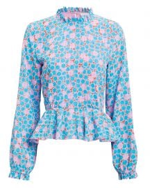 Shirley Checkered Stardot Blouse at Intermix