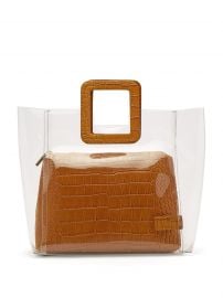 Shirley crocodile-effect leather and PVC tote at Matches