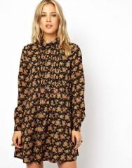 Shirt Dress in Floral Print at Asos