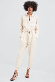 Shirt Jumpsuit with Belt by Zara at Zara