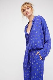 Shirt Up Top in Blue Combo at Free People