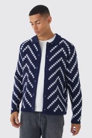 Shirts Long Sleeve Stripe Knit Shirt MAN at Boohoo