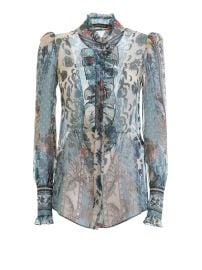 Shirts Roberto Cavalli - Lurex detailed floral silk shirt - EWT724FUE8104520 at Thebs