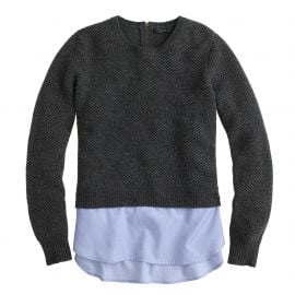 Shirttail sweater at J. Crew