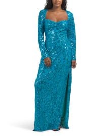 Sho by Tadashi Shoji Sweetheart Sequin Gown in Sea Breeze at TJ Maxx