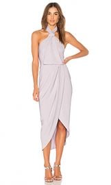 Shona Joy Knot Draped Dress in Lilac at Revolve