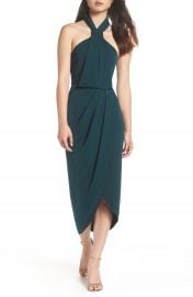 Shona Joy Knotted Tulip Hem Midi Dress   Nordstrom at Nordstrom