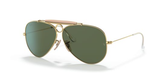 Shooter Aviation Collection Sunglasses in Gold and Green - RB3138 Ray-Ban US at RayBan