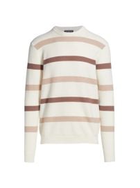 Shop  Slim-Fit Striped Cotton-Wool Blend Crewneck Sweater at Saks Fifth Avenue