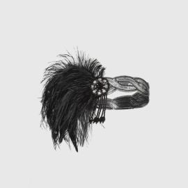 Shop 1920s Headpieces - Ostrich Feather Headband BABEYOND at Babeyond