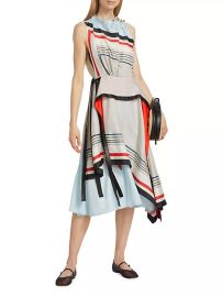 Shop 31 Phillip Lim Striped Silk Sleeveless Midi-Dress at Saks Fifth Avenue