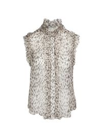 Shop 7 For All Mankind Snow Leopard Ruffle Top at Saks Fifth Avenue