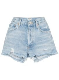 Shop AGOLDE distressed denim shorts with Express Delivery - at Farfetch