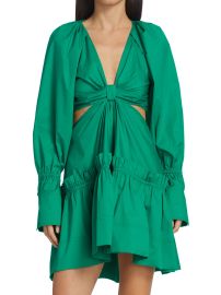 Shop ALC Alexa Cut-Out Poplin Mini Dress at Saks Fifth Avenue