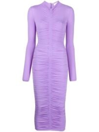 Shop ALC Ansel ruched knit dress with Express Delivery - at Farfetch