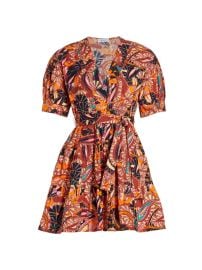 Shop ALC Carey Printed Cotton Mini Dress at Saks Fifth Avenue