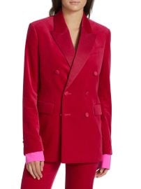 Shop ALC Declan Double-Breasted Velvet Blazer at Saks Fifth Avenue