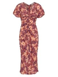 Shop ALC Elodie Printed Midi-Dress Saks Fifth Avenue at Saks Fifth Avenue