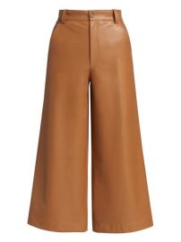 Shop ALC Faux Leather Wide-Leg Crop Pants at Saks Fifth Avenue