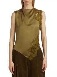 Shop ALC Gracie Lace-Trim Satin Sleeveless Blouse at Saks Fifth Avenue