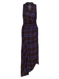 Shop ALC Iggy Plaid Ruched Maxi Dress at Saks Fifth Avenue