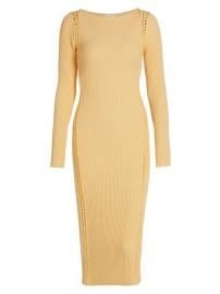 Shop ALC Isa Embroidered Body-Con Midi-Dress at Saks Fifth Avenue