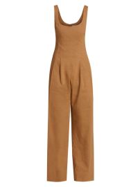 Shop ALC Isabel Linen-Blend Pleated Jumpsuit at Saks Fifth Avenue