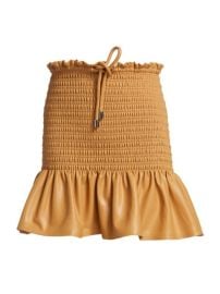 Shop ALC Jenny Smocked Vegan Leather Mini Skirt at Saks Fifth Avenue