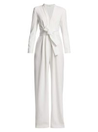 Shop ALC Kieran II Belted Crepe Wide-Leg Jumpsuit at Saks Fifth Avenue