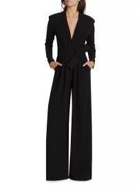 Shop ALC Kieran II Belted Crepe Wide-Leg Jumpsuit at Saks Fifth Avenue