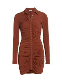 Shop ALC Larsen Ruched Jersey Mini Dress at Saks Fifth Avenue