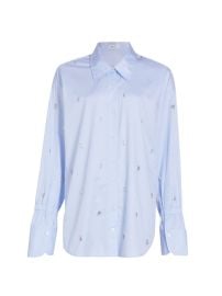 Shop ALC Monica High-Low Crystal Cotton Shirt at Saks Fifth Avenue