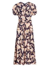 Shop ALC Remy Printed Midi-Dress at Saks Fifth Avenue