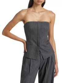 Shop ALC Renee Pinstriped Wool-Blend Corset Top at Saks Fifth Avenue