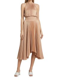 Shop ALC Renzo II Asymmetric Pleated Midi-Dress at Saks Fifth Avenue