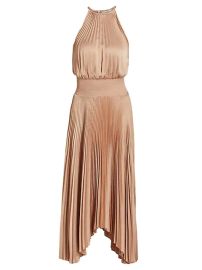 Shop ALC Renzo II Asymmetric Pleated Midi-Dress at Saks Fifth Avenue