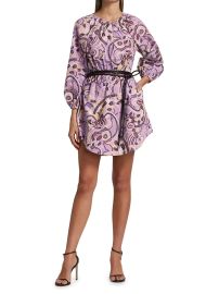 WornOnTV: Natalie’s lilac printed long sleeve dress on The Talk ...