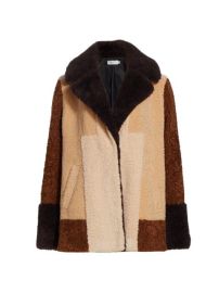 Shop ALC Stefan Colorblocked Teddy Coat at Saks Fifth Avenue