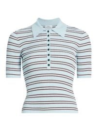 Shop ALC Sydney Striped Knit Polo at Saks Fifth Avenue